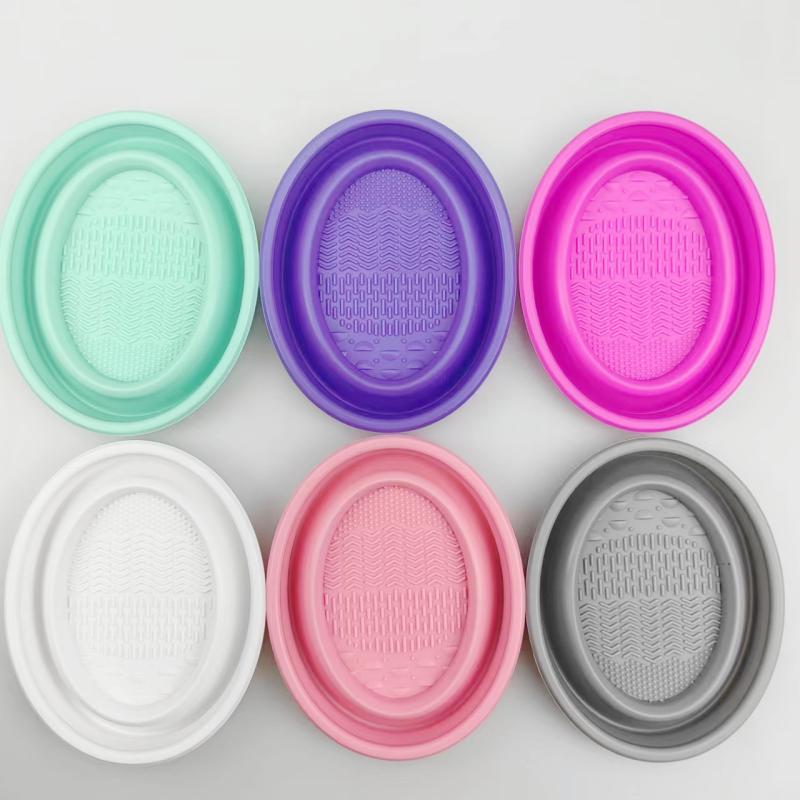 Cosmetic Sponge - Tigela dobrável para limpeza de pó,