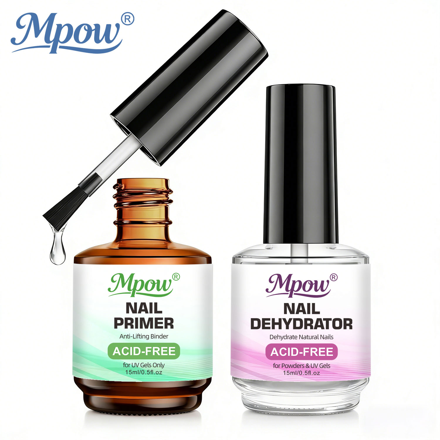 Nail Dehydrator Primer - Mpow 1/2pcs 15ml Desidratador de Unhas