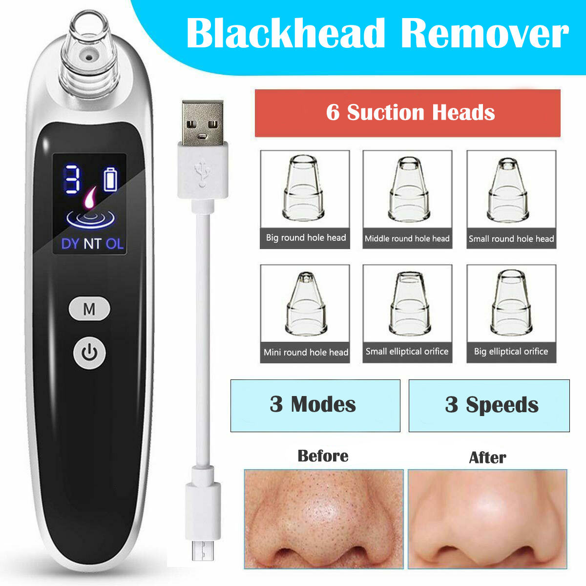 Pore Vacuum - Removedor Elétrico de Cravos, Aspirador de