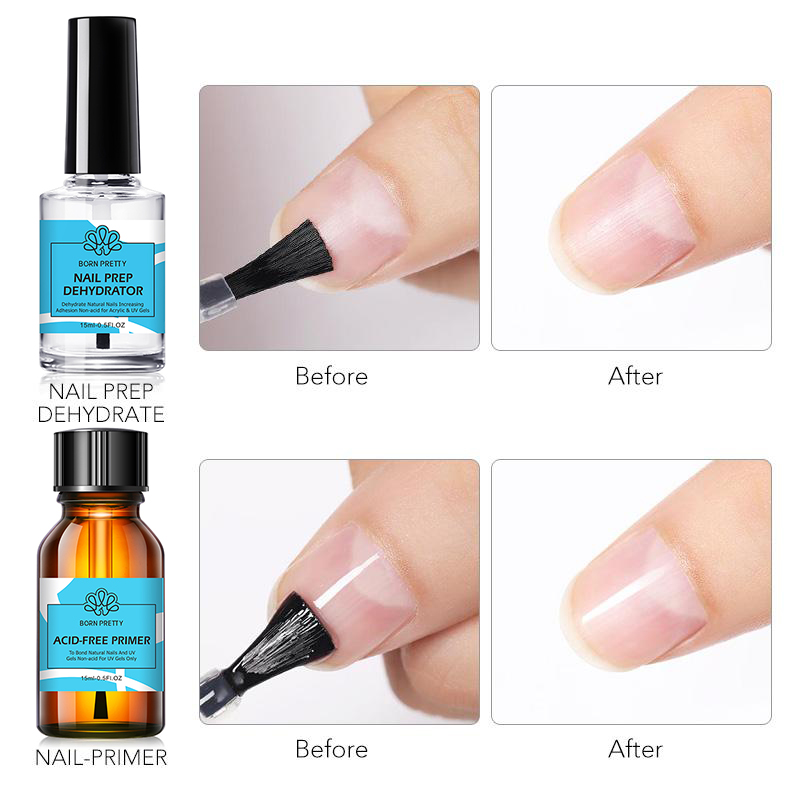 Nascido bonito 15ml primer de  - Nail Dehydrator Primer avaliação e preço