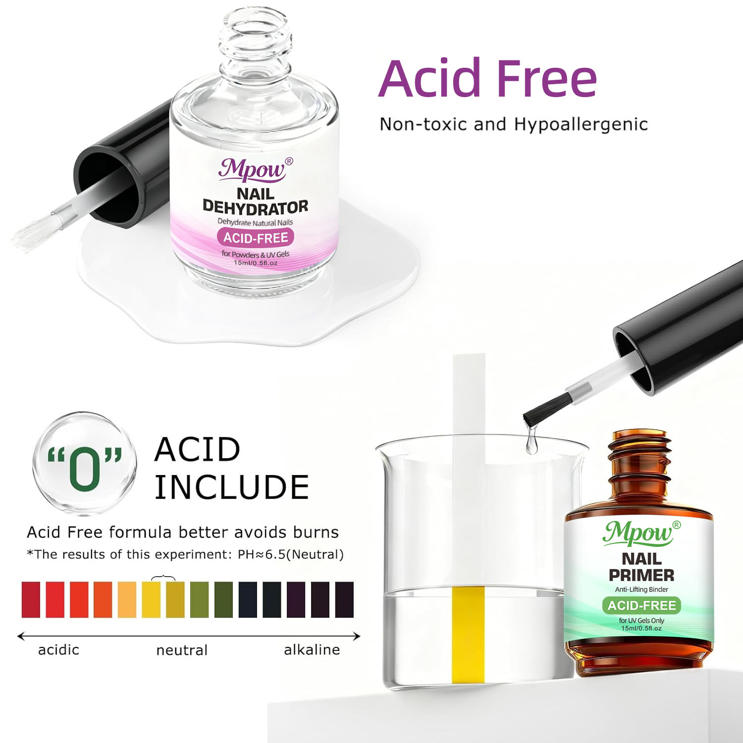 Mpow 1/2pcs 15ml Desidratador  - Nail Dehydrator Primer avaliação e preço