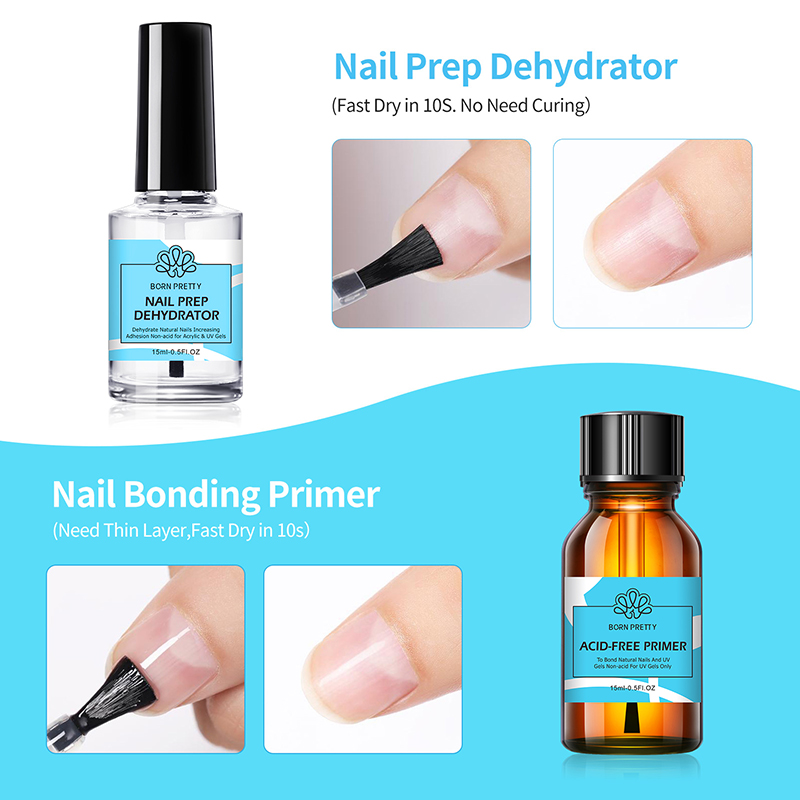 BORN PRETTY 2 peças 15ml Prime - Nail Dehydrator Primer avaliação e preço