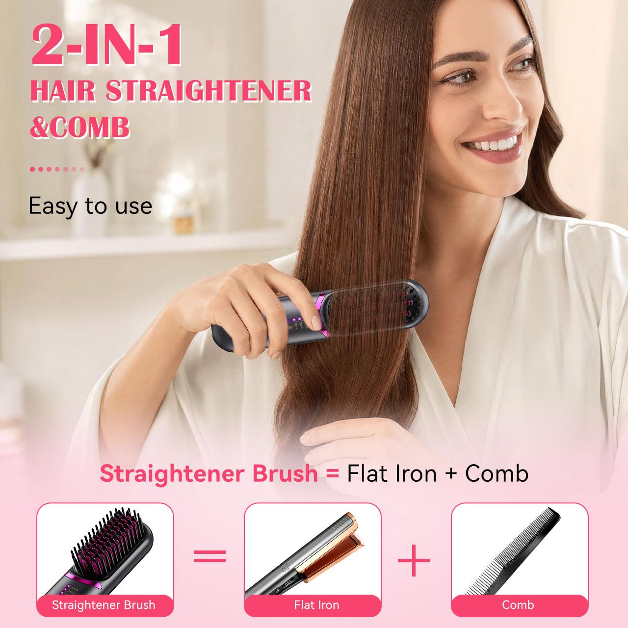 Escova de Alisamento Portátil  - Hair Straightener avaliação e preço
