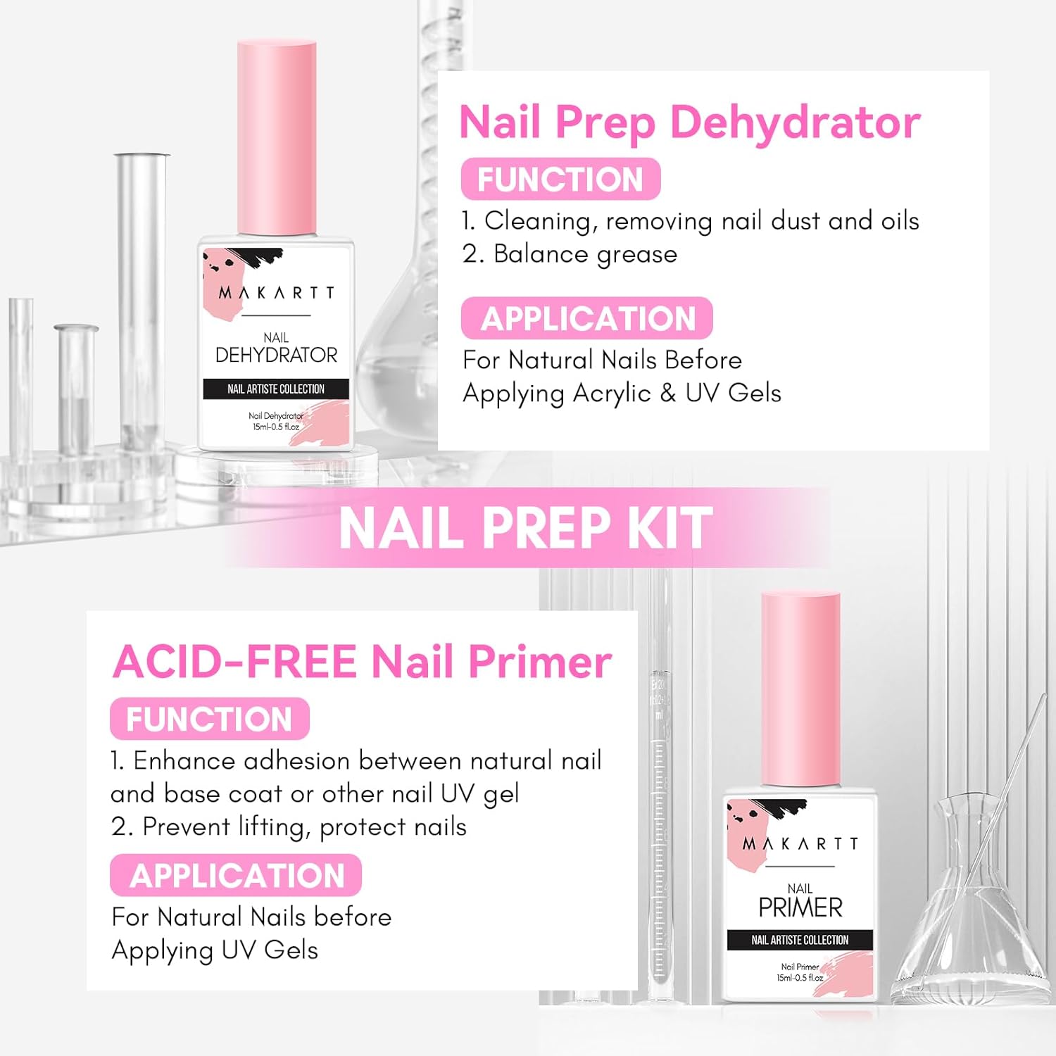 2 pçs ácido livre natural prep - Nail Dehydrator Primer avaliação e preço